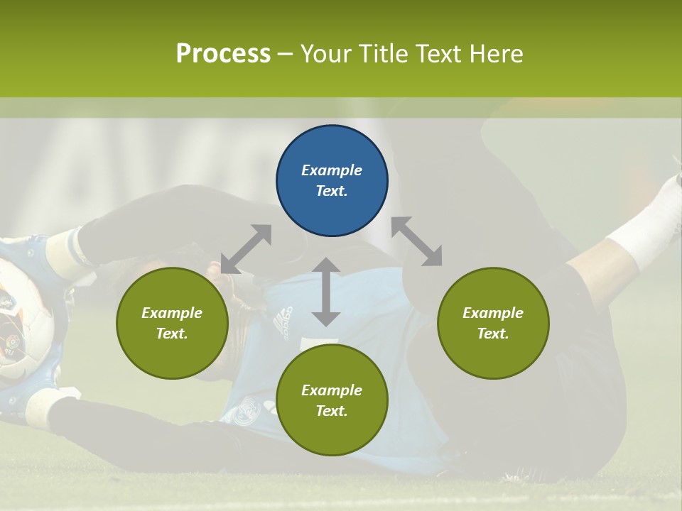 A Man Laying On The Ground With A Soccer Ball PowerPoint Template