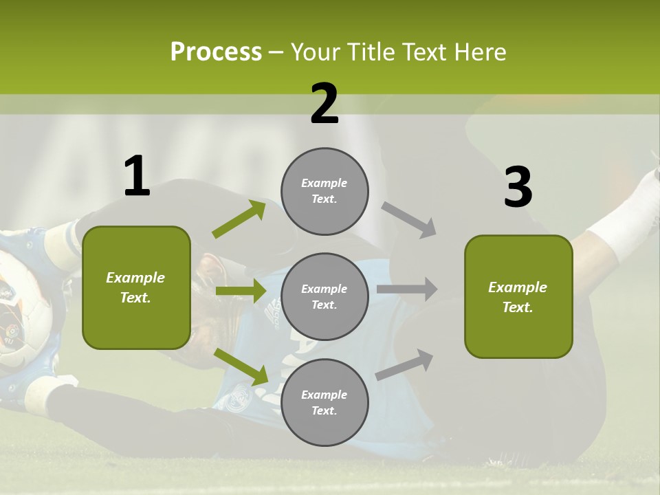 A Man Laying On The Ground With A Soccer Ball PowerPoint Template