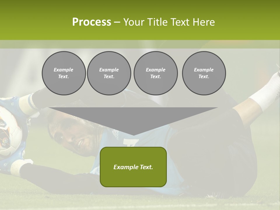 A Man Laying On The Ground With A Soccer Ball PowerPoint Template