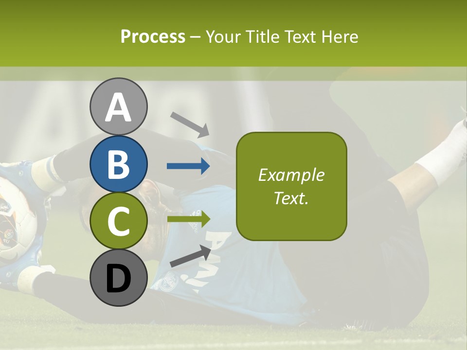 A Man Laying On The Ground With A Soccer Ball PowerPoint Template