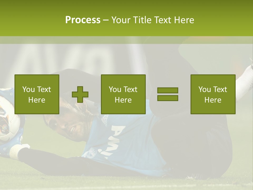 A Man Laying On The Ground With A Soccer Ball PowerPoint Template