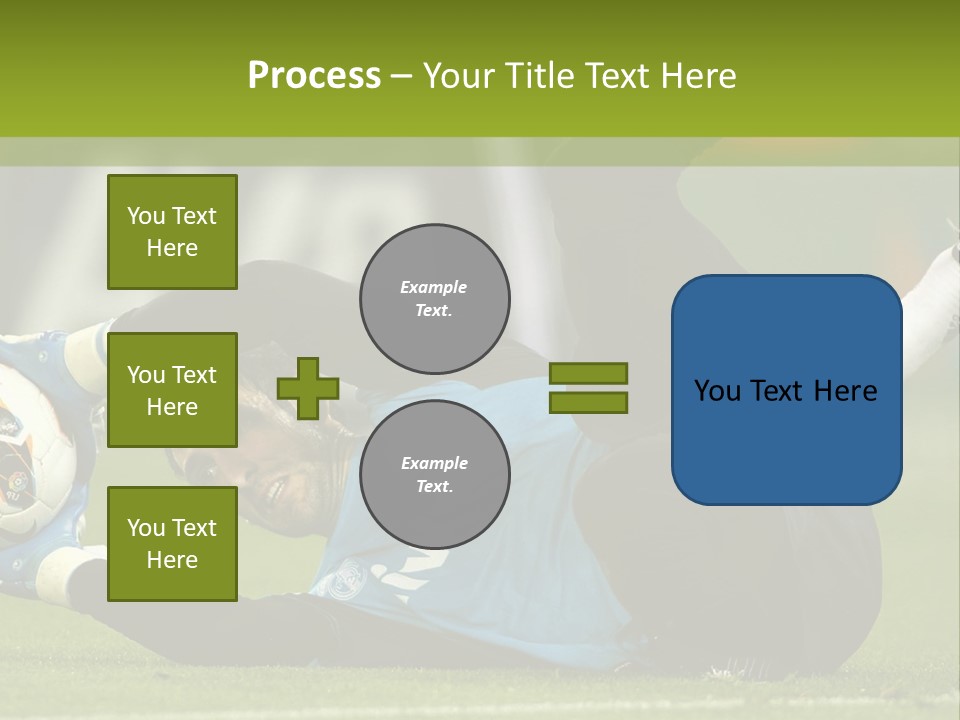 A Man Laying On The Ground With A Soccer Ball PowerPoint Template