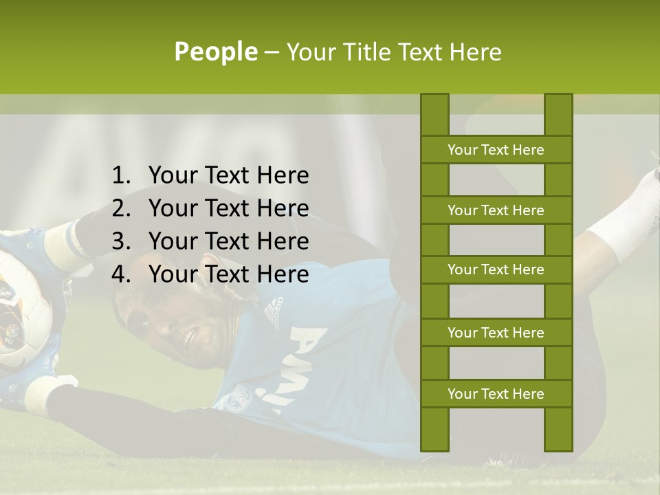 A Man Laying On The Ground With A Soccer Ball PowerPoint Template