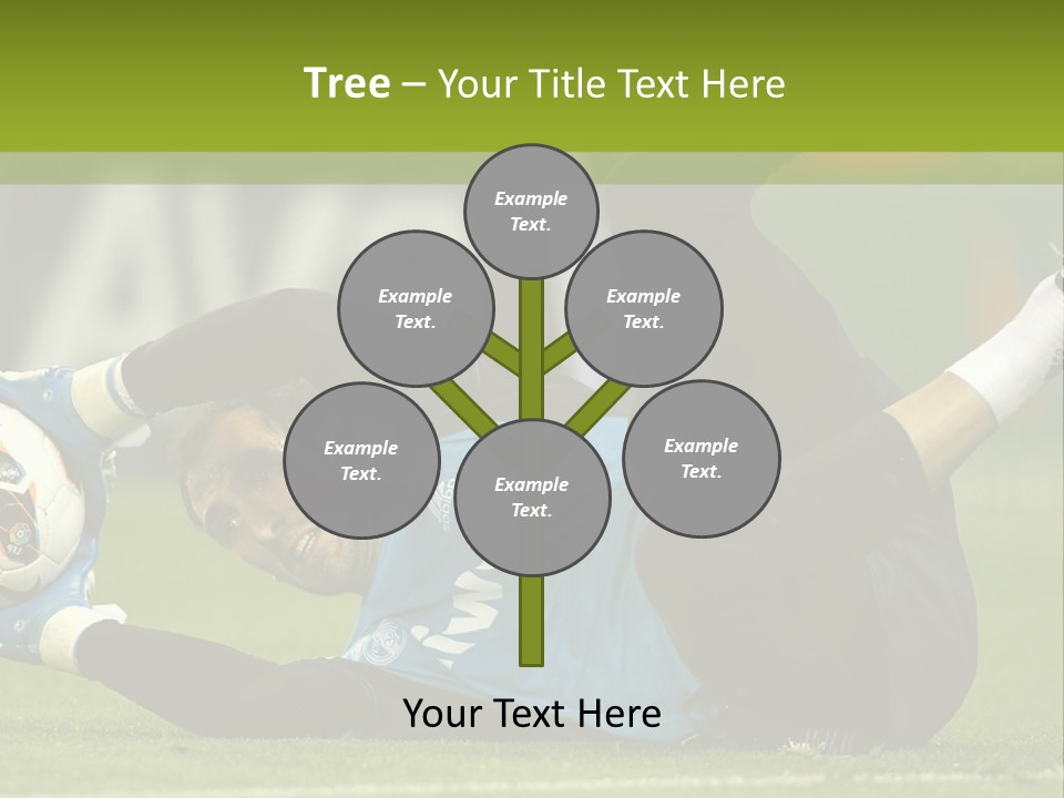 A Man Laying On The Ground With A Soccer Ball PowerPoint Template