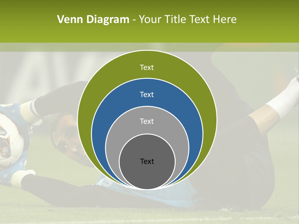 A Man Laying On The Ground With A Soccer Ball PowerPoint Template