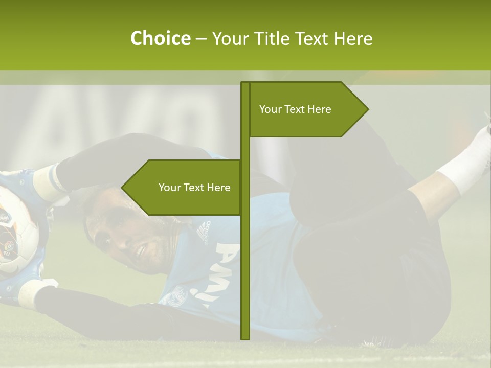 A Man Laying On The Ground With A Soccer Ball PowerPoint Template