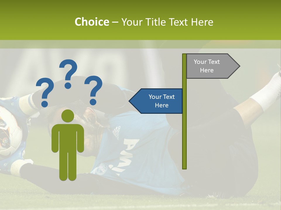 A Man Laying On The Ground With A Soccer Ball PowerPoint Template