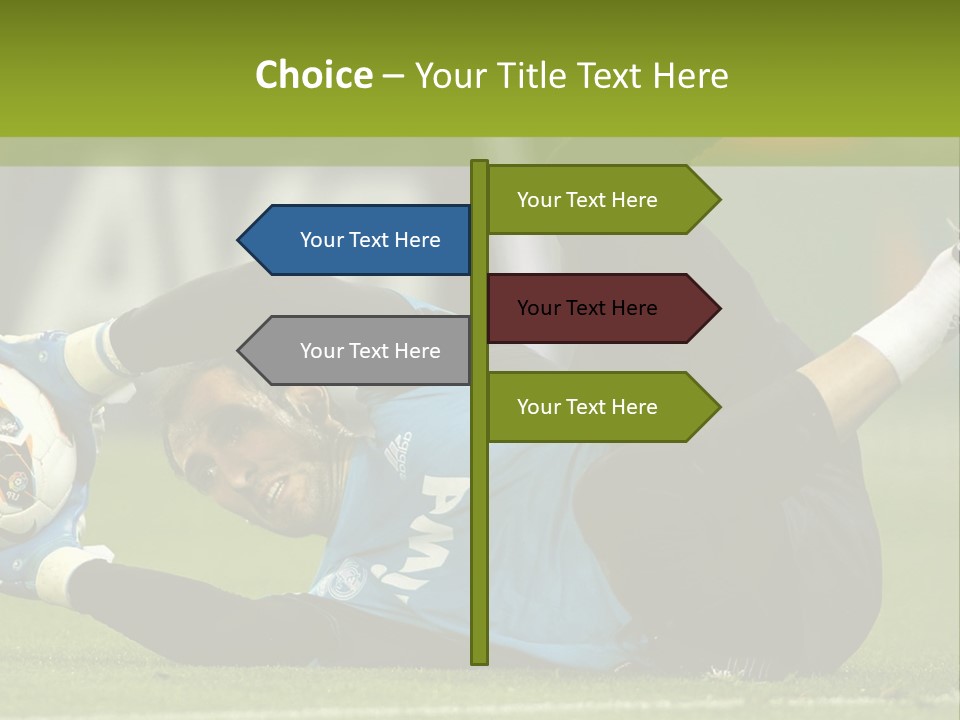 A Man Laying On The Ground With A Soccer Ball PowerPoint Template