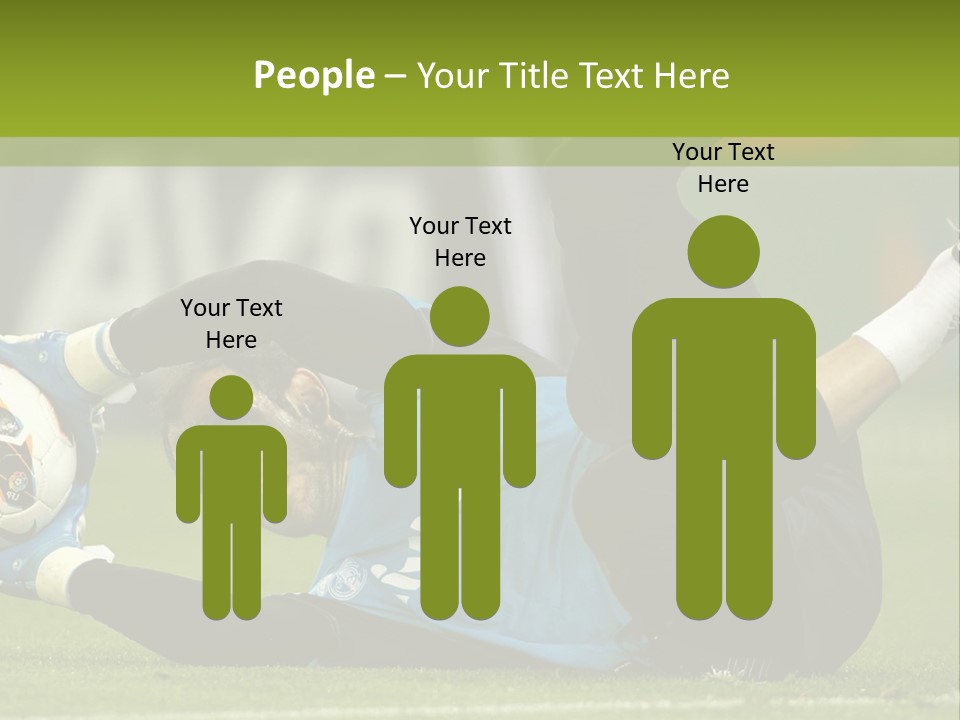 A Man Laying On The Ground With A Soccer Ball PowerPoint Template