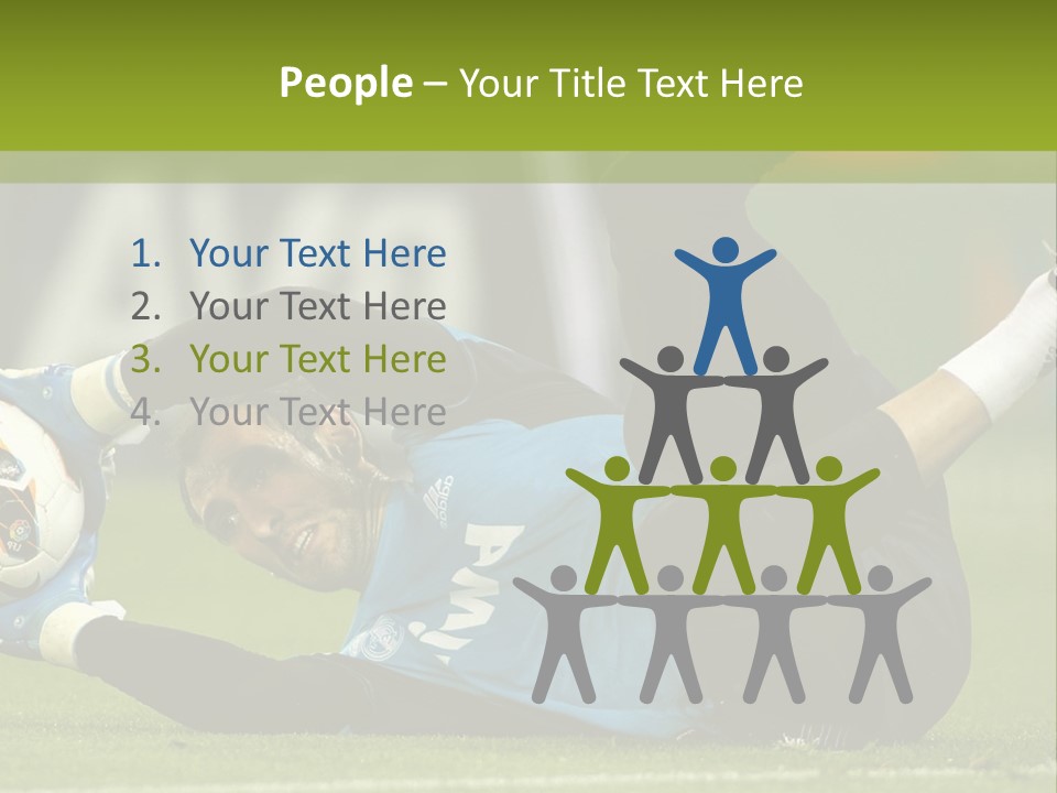 A Man Laying On The Ground With A Soccer Ball PowerPoint Template