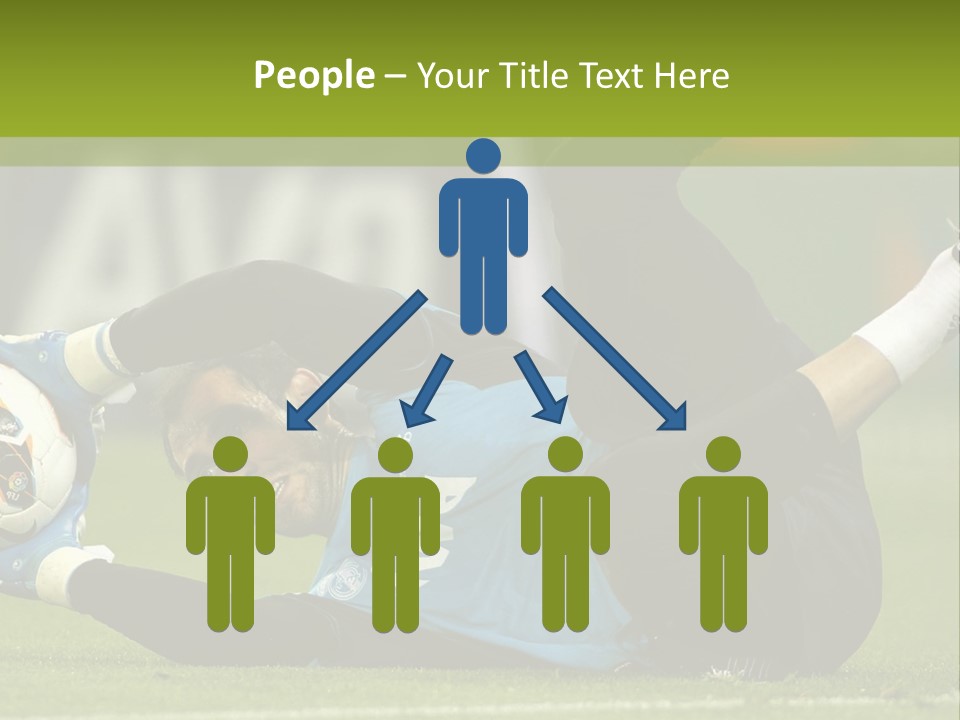 A Man Laying On The Ground With A Soccer Ball PowerPoint Template