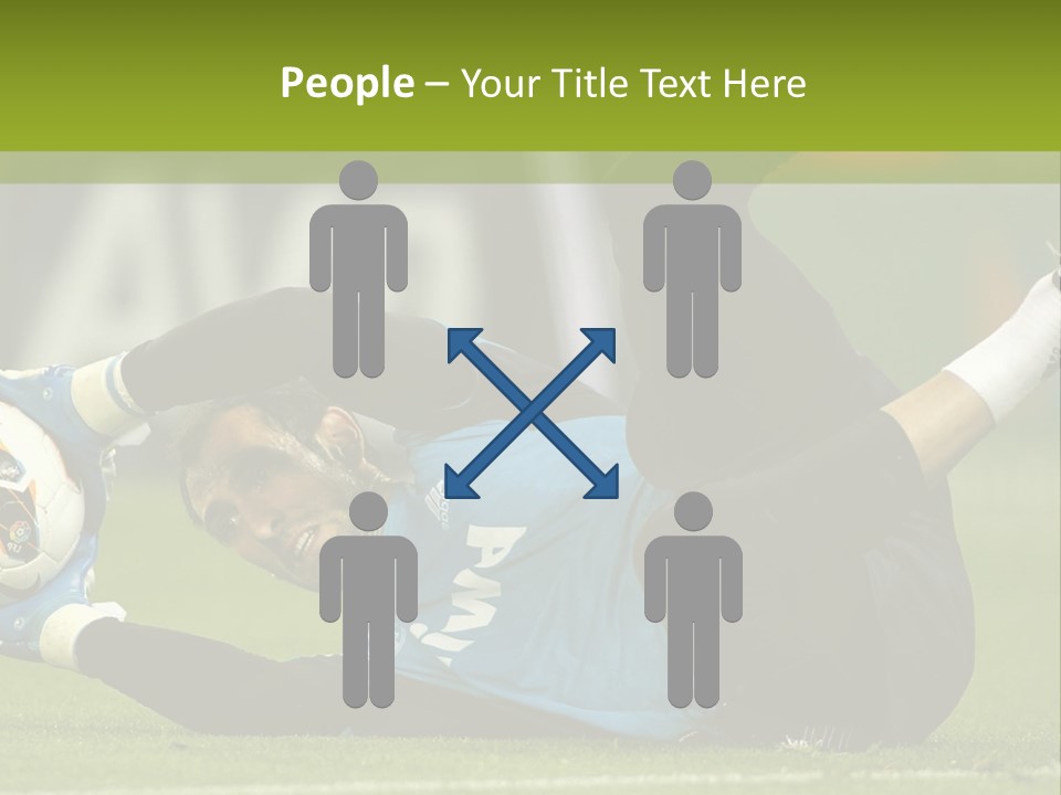 A Man Laying On The Ground With A Soccer Ball PowerPoint Template