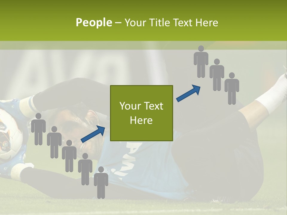 A Man Laying On The Ground With A Soccer Ball PowerPoint Template