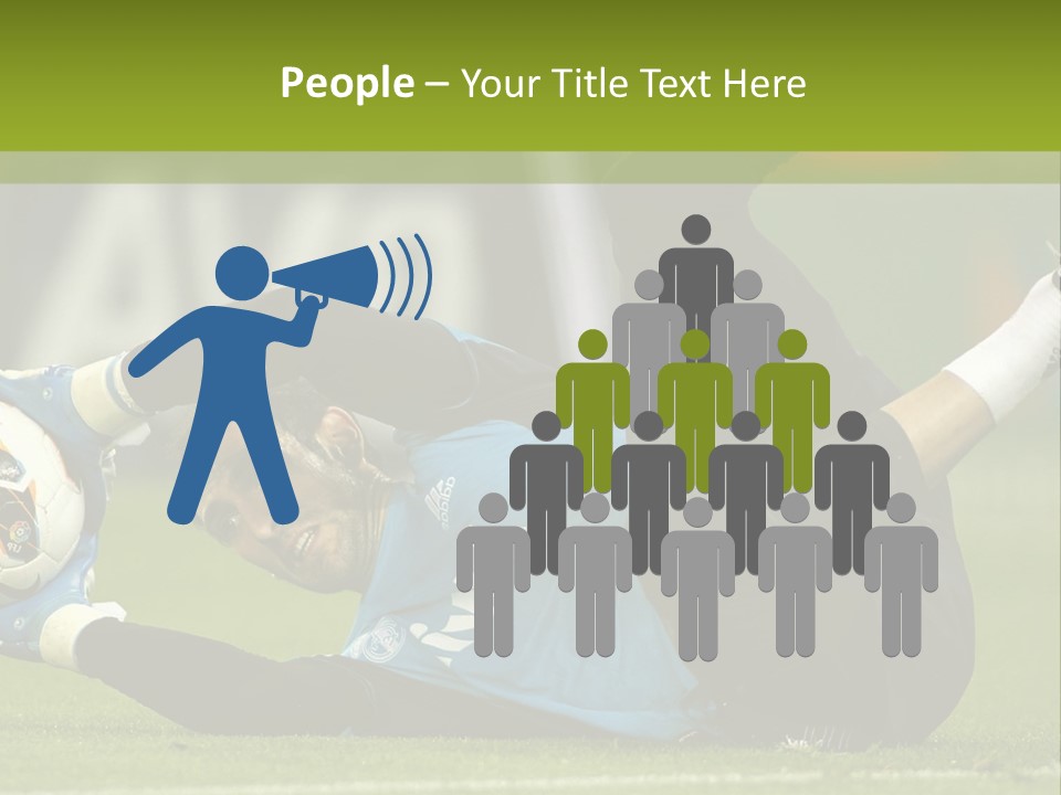 A Man Laying On The Ground With A Soccer Ball PowerPoint Template