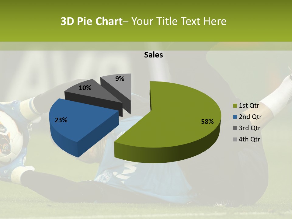 A Man Laying On The Ground With A Soccer Ball PowerPoint Template