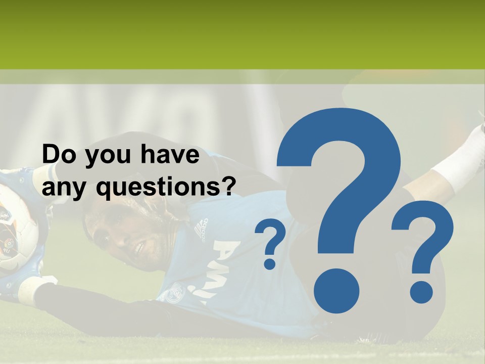 A Man Laying On The Ground With A Soccer Ball PowerPoint Template