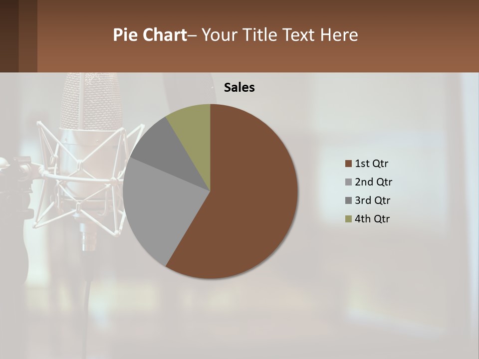 A Microphone With A Microphone Stand In Front Of It PowerPoint Template