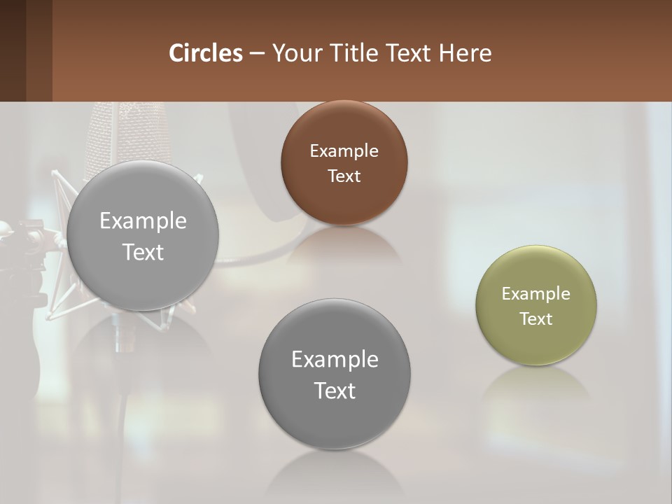 A Microphone With A Microphone Stand In Front Of It PowerPoint Template