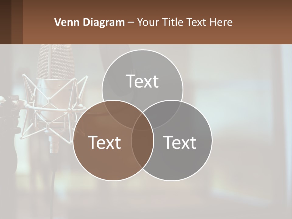 A Microphone With A Microphone Stand In Front Of It PowerPoint Template