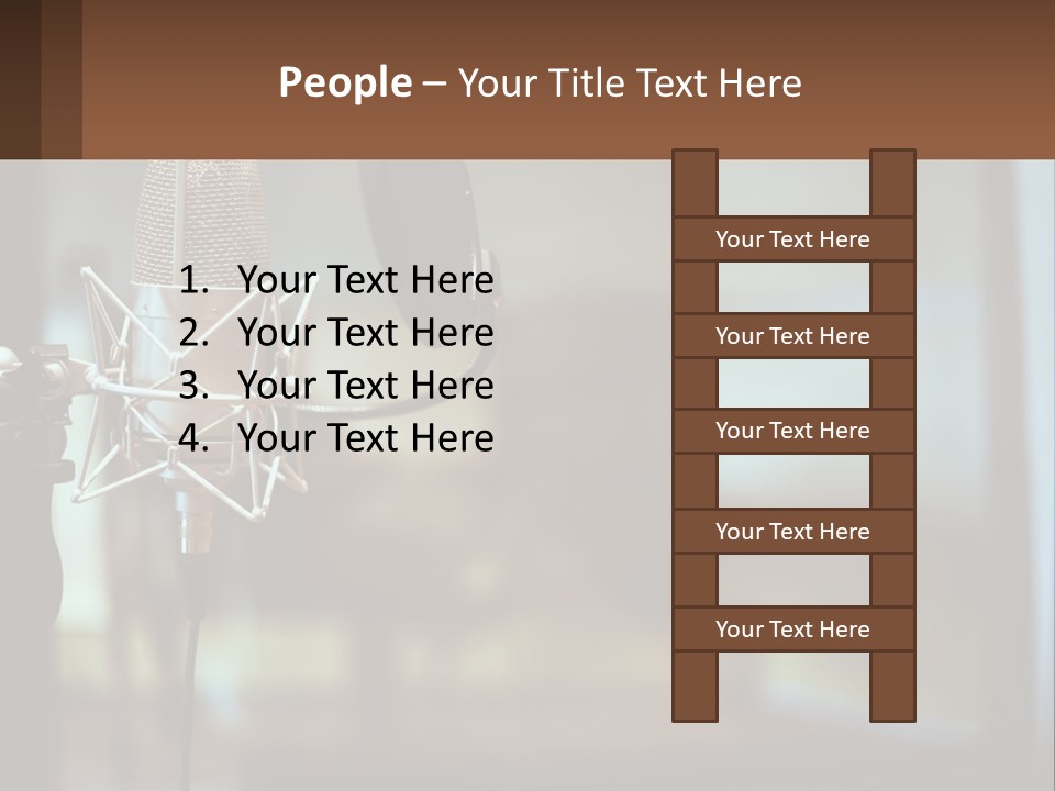 A Microphone With A Microphone Stand In Front Of It PowerPoint Template