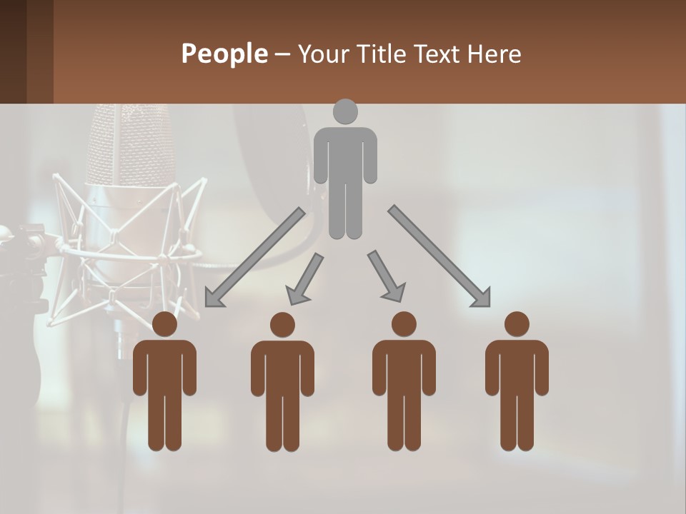 A Microphone With A Microphone Stand In Front Of It PowerPoint Template