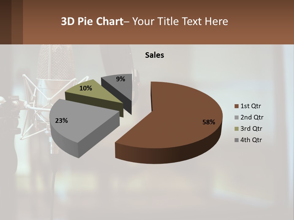 A Microphone With A Microphone Stand In Front Of It PowerPoint Template
