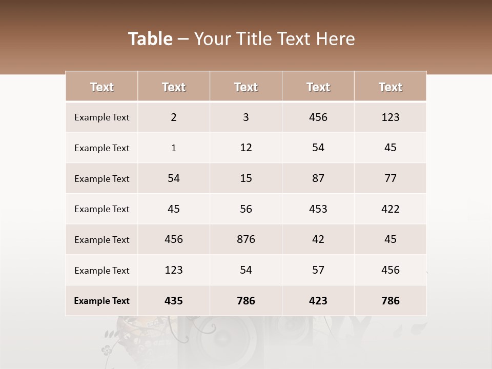 A Speaker With Music Notes And A Guitar In The Background PowerPoint Template