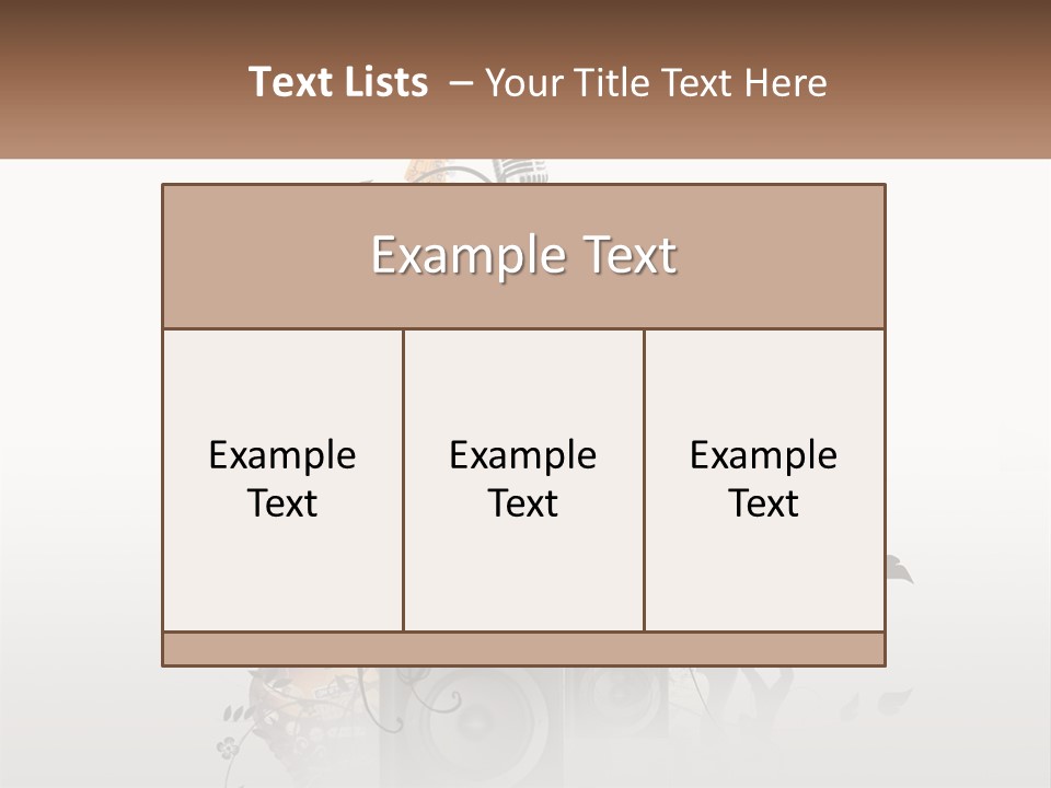 A Speaker With Music Notes And A Guitar In The Background PowerPoint Template