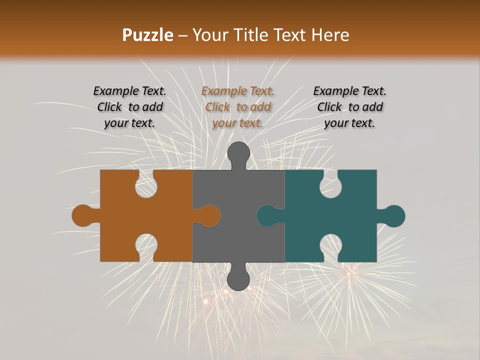 A Fireworks Display With A Sky Background PowerPoint Template