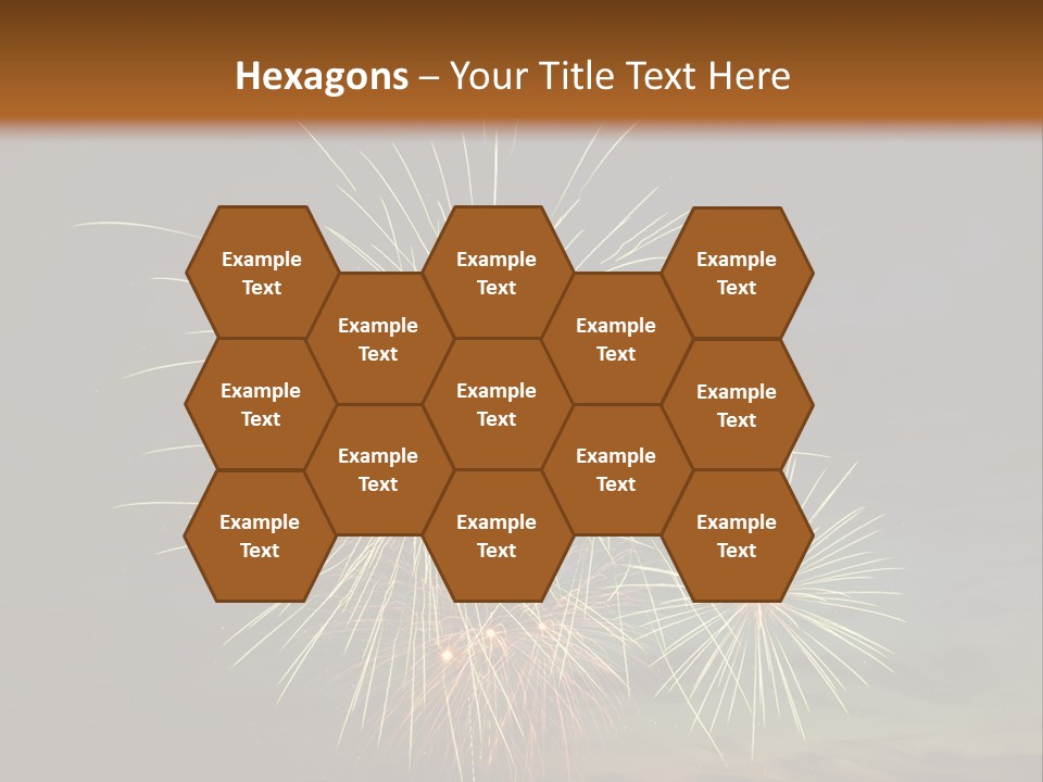 A Fireworks Display With A Sky Background PowerPoint Template