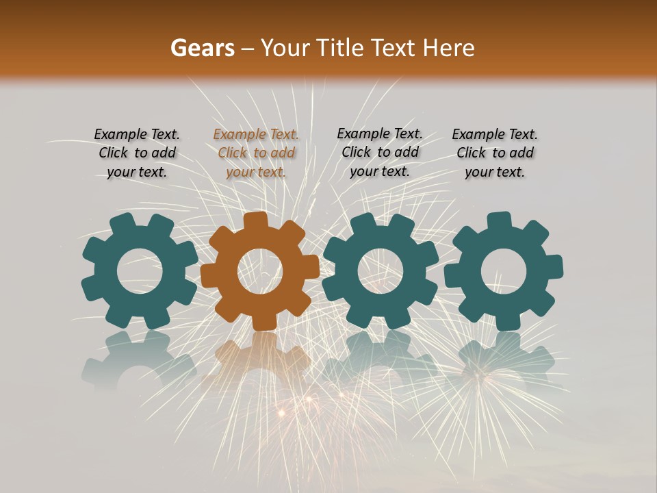 A Fireworks Display With A Sky Background PowerPoint Template