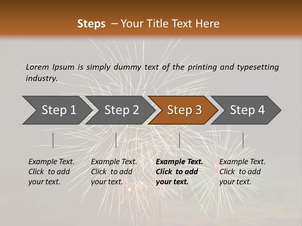 A Fireworks Display With A Sky Background PowerPoint Template