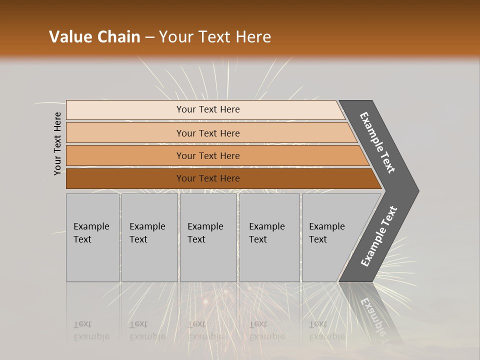 A Fireworks Display With A Sky Background PowerPoint Template