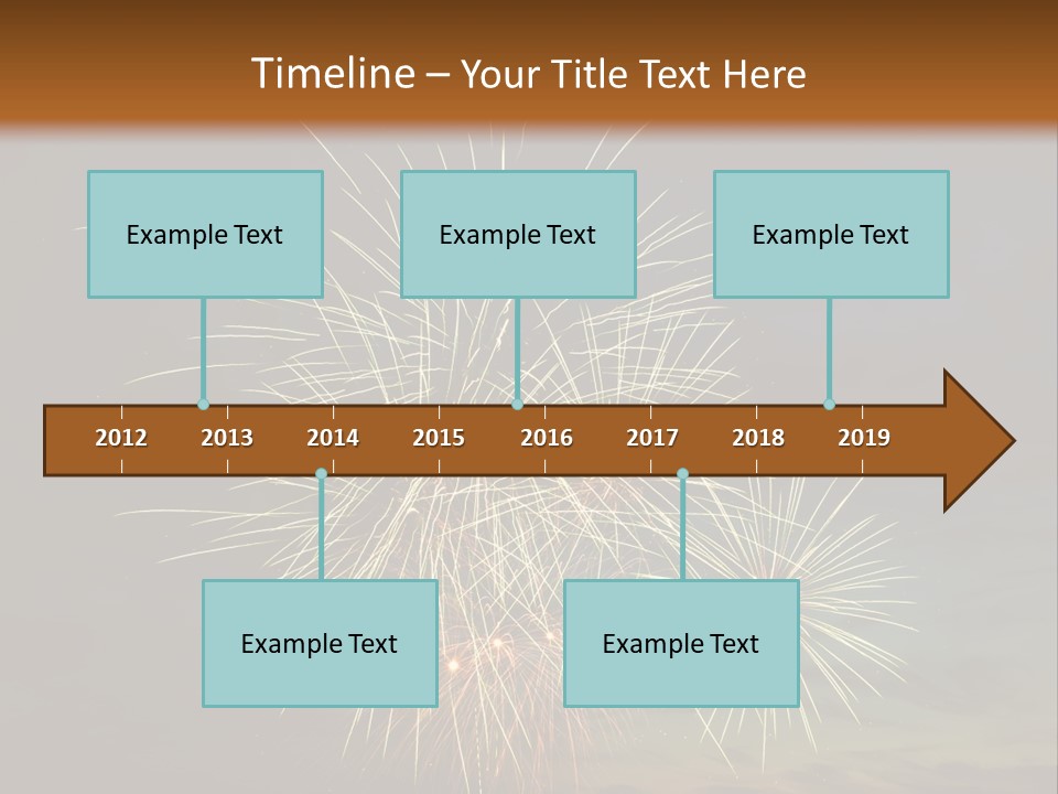 A Fireworks Display With A Sky Background PowerPoint Template