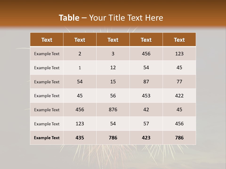 A Fireworks Display With A Sky Background PowerPoint Template