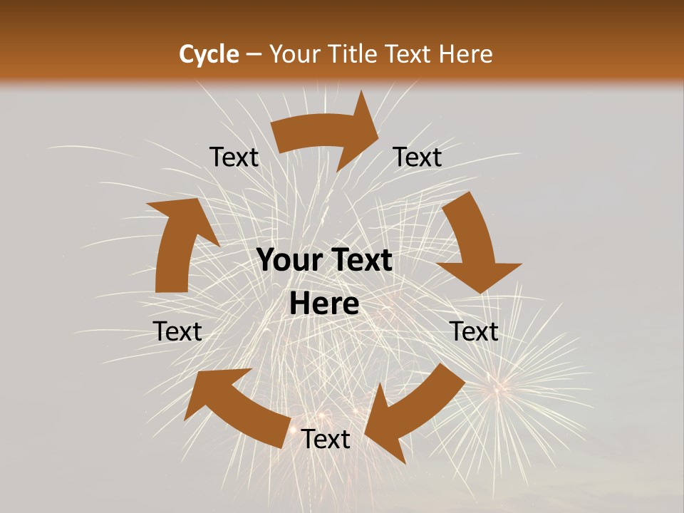 A Fireworks Display With A Sky Background PowerPoint Template