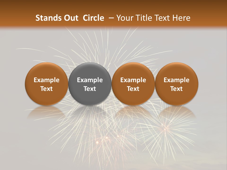 A Fireworks Display With A Sky Background PowerPoint Template