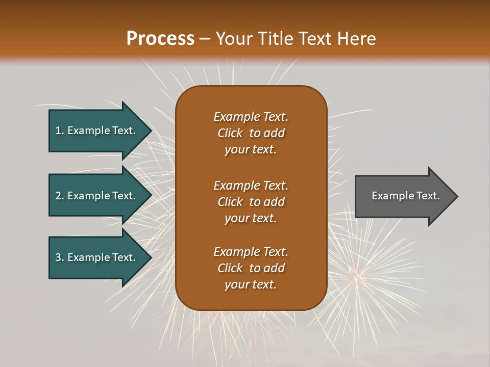 A Fireworks Display With A Sky Background PowerPoint Template