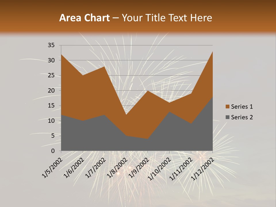 A Fireworks Display With A Sky Background PowerPoint Template