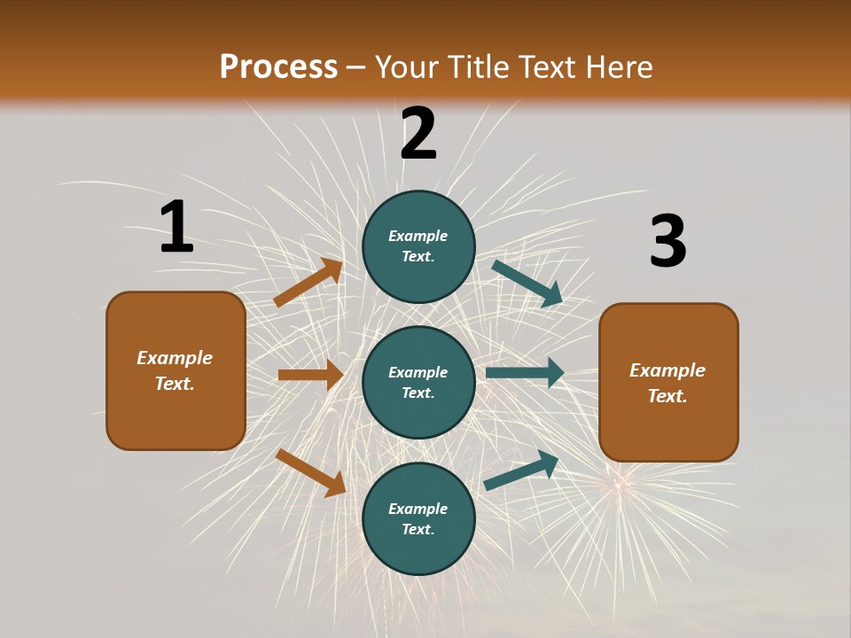 A Fireworks Display With A Sky Background PowerPoint Template