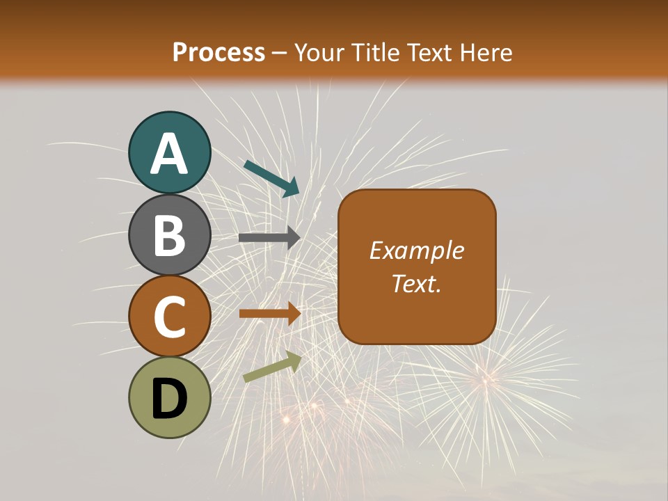 A Fireworks Display With A Sky Background PowerPoint Template