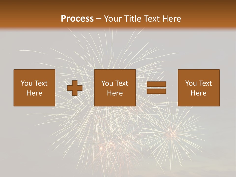 A Fireworks Display With A Sky Background PowerPoint Template