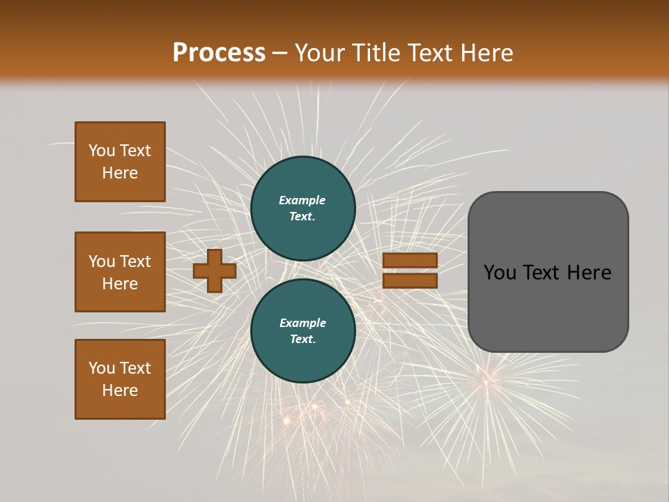 A Fireworks Display With A Sky Background PowerPoint Template