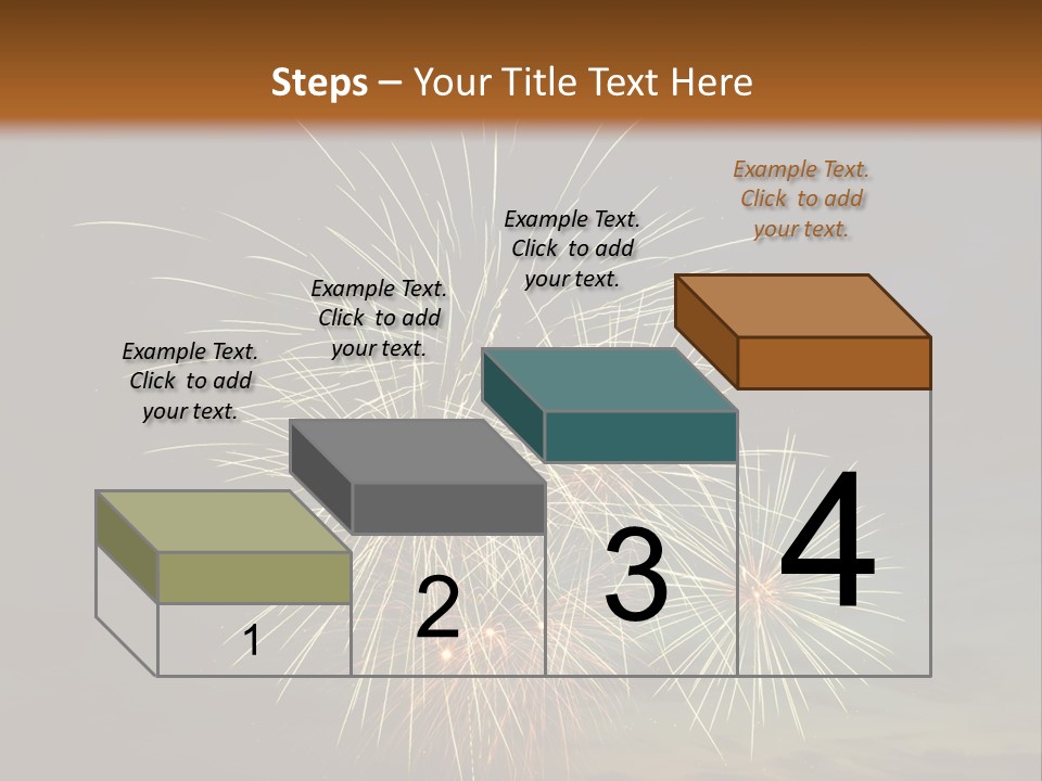 A Fireworks Display With A Sky Background PowerPoint Template