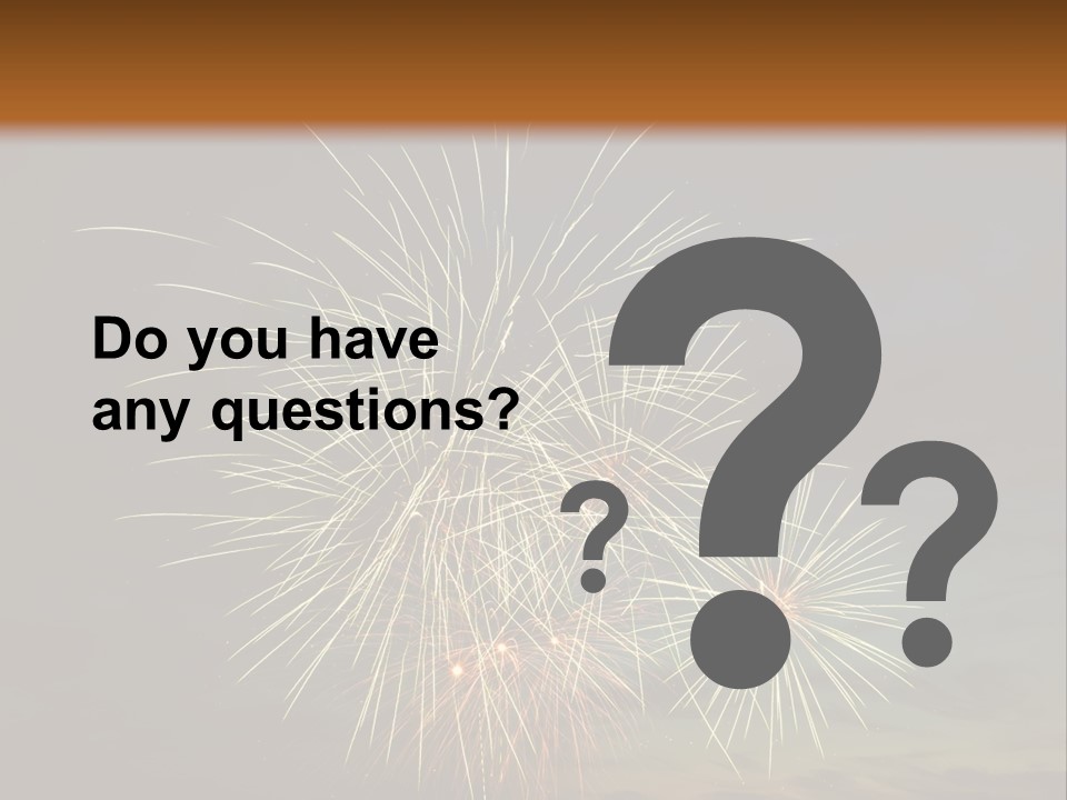 A Fireworks Display With A Sky Background PowerPoint Template