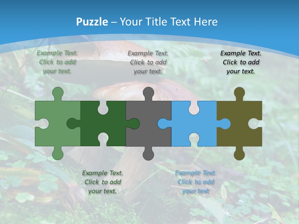 A Group Of Mushrooms In The Forest Powerpoint Template PowerPoint Template