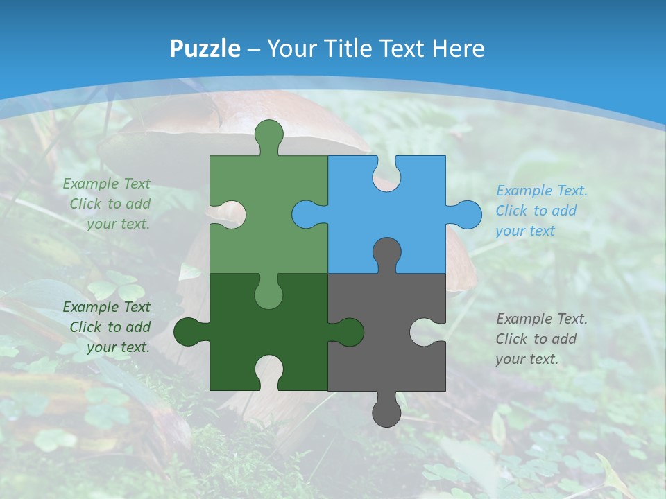 A Group Of Mushrooms In The Forest Powerpoint Template PowerPoint Template