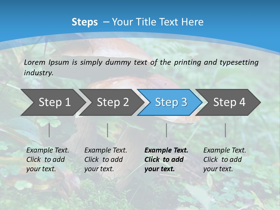 A Group Of Mushrooms In The Forest Powerpoint Template PowerPoint Template
