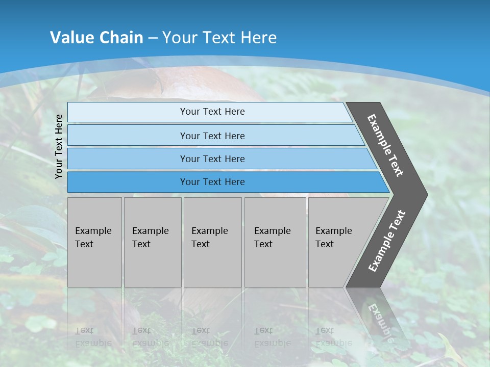 A Group Of Mushrooms In The Forest Powerpoint Template PowerPoint Template