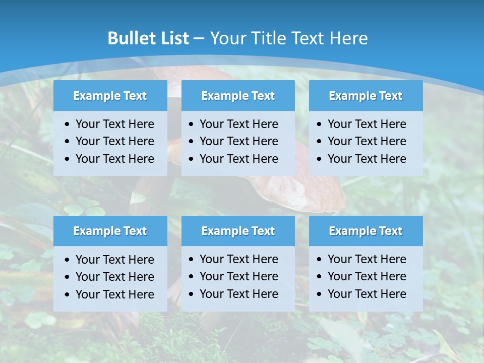 A Group Of Mushrooms In The Forest Powerpoint Template PowerPoint Template